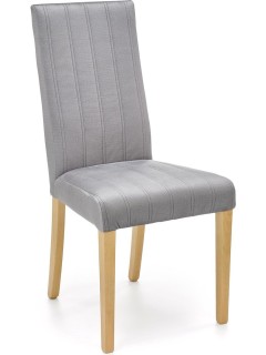 Chaise design tissu gris et...