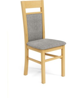 Chaise tissu gris et bois...