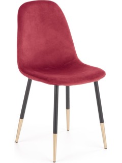 Chaise design tissu rouge...