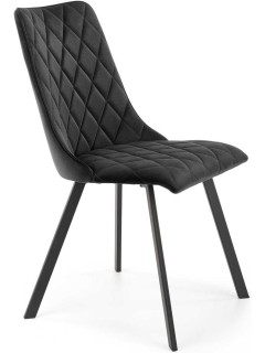 Chaise design tissu noir et...