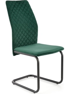 Chaise design tissu vert...