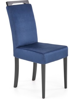 Chaise design tissu bleu et...