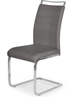 Chaise design tissu gris et...