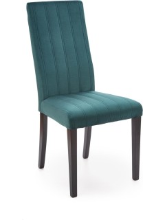 Chaise design tissu vert et...