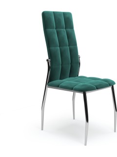 Chaise design tissu vert et...