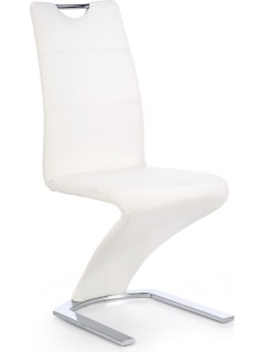 Chaise tissu eco-cuir blanc...