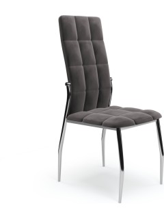 Chaise design tissu gris et...