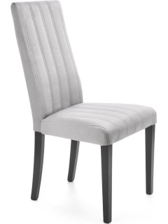 Chaise design tissu gris et...