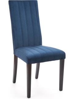Chaise design tissu bleu et...