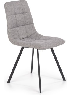 Chaise design tissu gris et...