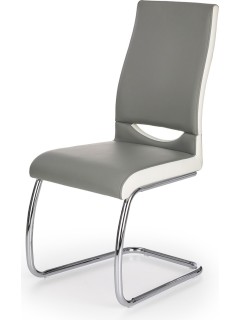 Chaise design eco-cuir gris...