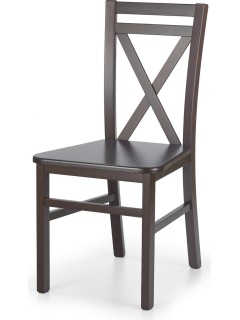 Chaise en bois marron foncé...