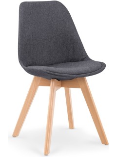 Chaise design tissu gris...