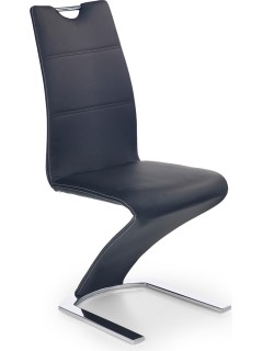 Chaise design eco-cuir noir...