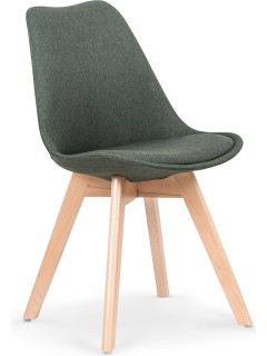 Chaise design tissu vert...
