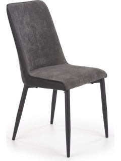 Chaise design en tissu gris...