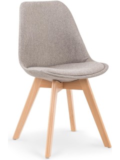 Chaise design tissu gris...