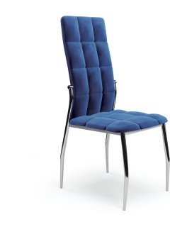 Chaise design en tissu bleu...