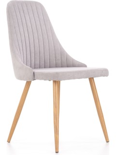 Chaise design en tissu gris...