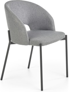 Chaise design en tissu gris...