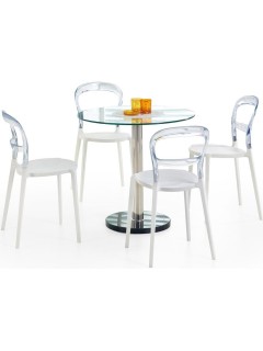 Table design ronde en verre...