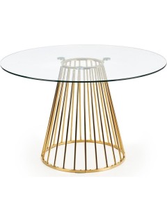 Table ronde verre et doré...