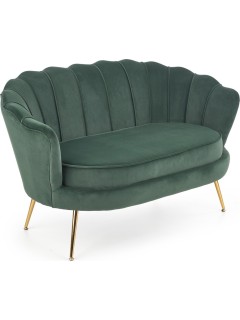 Canapé velours vert et...