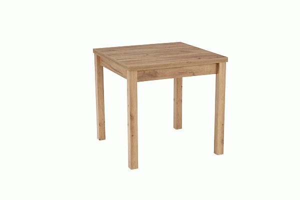 Table extensible carrée bois L80 - 160 cm EUSTAQUIO III